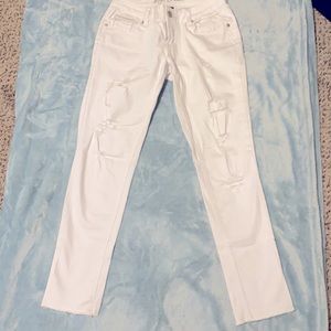 White Ripped Skinny Jeans